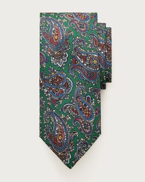 J.Crew English Silk Paisley Tie - Green