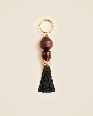 J.Crew Carved Wood Bag Charm - Natural