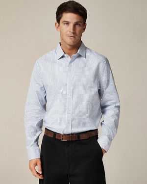 J.Crew Slim Bowery Performance Stretch Dress Shirt With Spread Collar - White