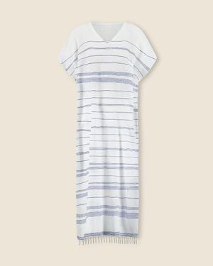 J.Crew Lemlem Dalila V-Neck Caftan - White