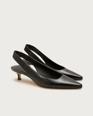 J.Crew Robin Wide-Slingback Heels - Black