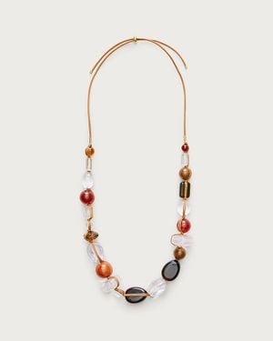 J.Crew Chunky Mixed-Bead Necklace - White