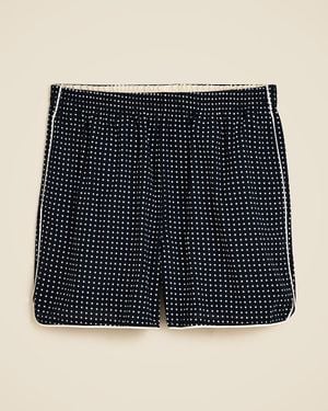 J.Crew 5" Cotton Short With Piping - Blue