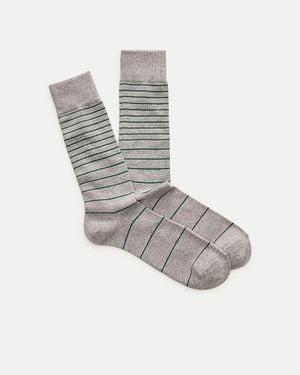 J.Crew Microstripe Socks - Gray