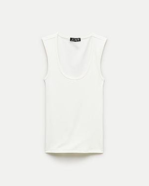 J.Crew Refined Rib Scoopneck Tank Top - White
