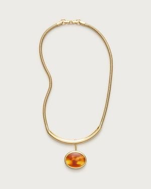 J.Crew Snake Chain Pendant Necklace - White