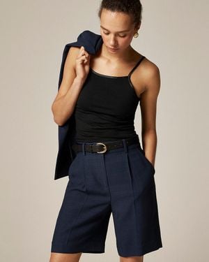 J.Crew Pleated Trouser Short - Blue