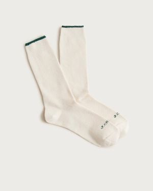 J.Crew Tipped Jersey Socks - Natural