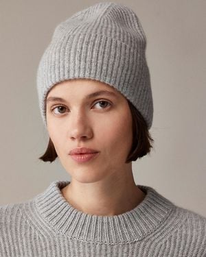 J.Crew Ribbed Cashmere Beanie - Gray