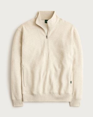 J.Crew '83 Fleece Quarter-Zip Sweatshirt - Natural