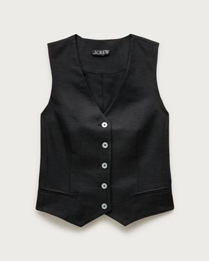 J.Crew Shrunken V-Neck Vest Top - Black
