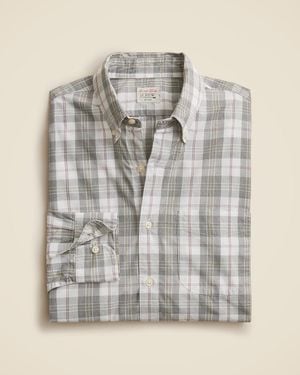 J.Crew Slim Untucked Secret Wash Cotton Poplin Shirt - Gray