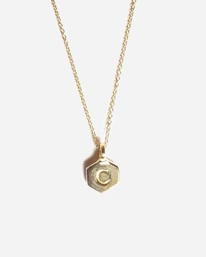 J.Crew Odette New York Hex Monogram Necklace - Pink
