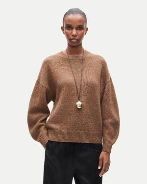 J.Crew Oversized Crewneck Sweater - Brown