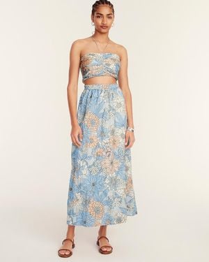 J.Crew Collection Textured Satin Skirt Set - Blue