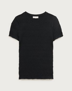 J.Crew Wave-Rib Sweater-Tee - Black