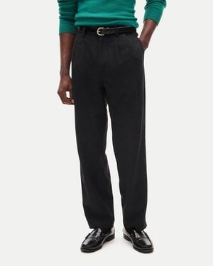 J.Crew Relaxed-Fit Double-Pleated Trouser - Black