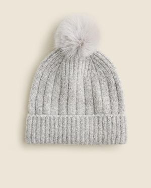 J.Crew Ribbed Pom-Pom Beanie - Gray