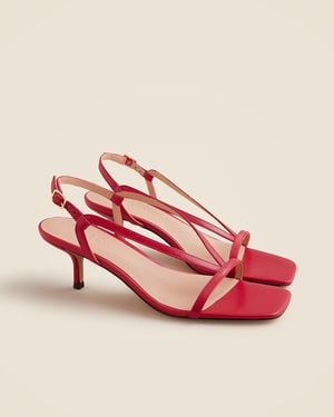 J.Crew Krista Slingback Kitten-Heel Sandals - Pink