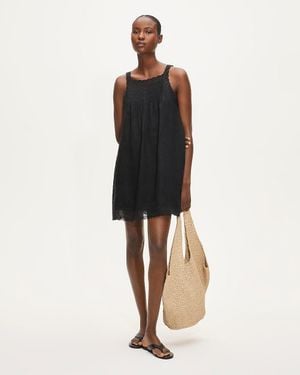 J.Crew Scallop-Trim Mini Dress - Natural