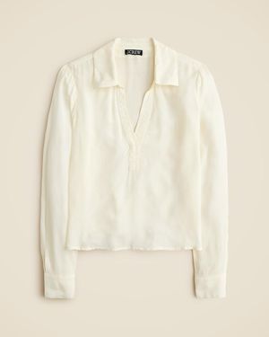 J.Crew Bungalow Popover Shirt - Natural