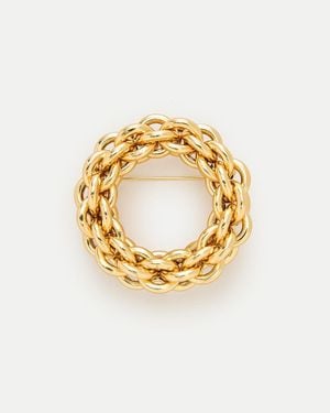 J.Crew Chainlink Brooch - Metallic