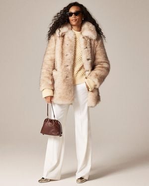 J.Crew Faux-Fur Coat - Natural