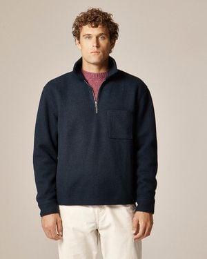J.Crew Boiled Rib Quarter-Zip Pullover - Blue