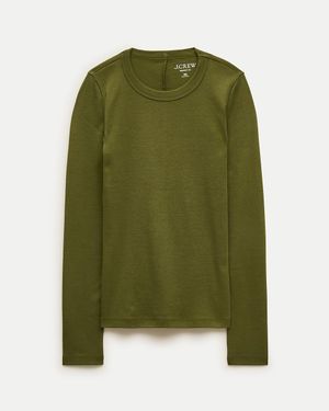 J.Crew New Perfect-Fit Long-Sleeve T-Shirt - Green