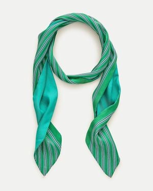 J.Crew Skinny Silk Scarf - Green