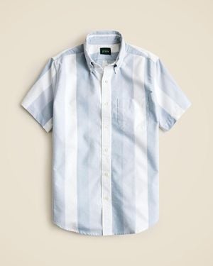 J.Crew Short-Sleeve Cotton Oxford Shirt - Blue