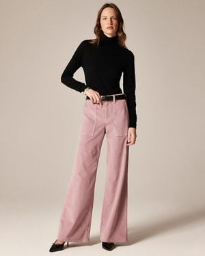 J.Crew Tall Camp-Pocket Wide-Leg Pant - Pink