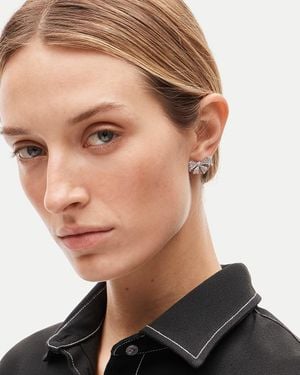 J.Crew Pavé Bow Stud Earrings - White