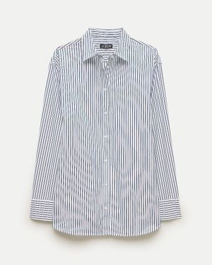 J.Crew Cinched Button-Up Shirt - Blue