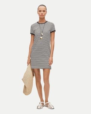 J.Crew Vintage Jersey Ringer T-Shirt Dress - White