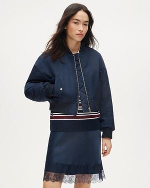 J.Crew Puffer Bomber Jacket With Primaloft - Blue