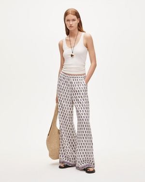 J.Crew Wide-Leg Linen Pant - White