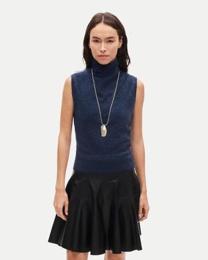 J.Crew Cashmere Turtleneck Sweater Shell - Blue