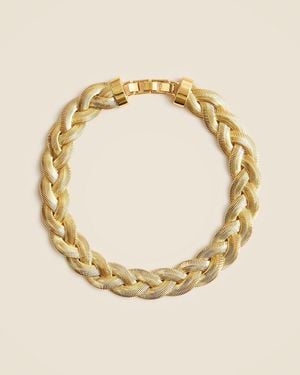 J.Crew Braided Snake Chain Necklace - Metallic