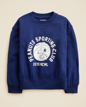 J.Crew "Peanuts X Crewcuts "Sporting Club" Graphic Sweatshirt" - Blue