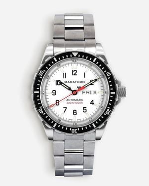 J.Crew Marathon Watch Company Arctic-Edition Jumbo Day/Date Automatic With Stainless Steel Bracelet - Metallic