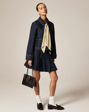 J.Crew Printed Silk Scarf - Blue