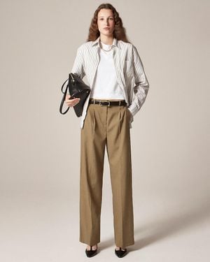 J.Crew Petite Essential Wide-Leg Pant - Natural