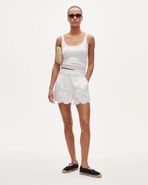 J.Crew Tropez Eyelet Short - White