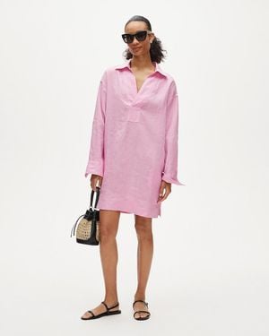 J.Crew V-Neck Popover Dress - Pink