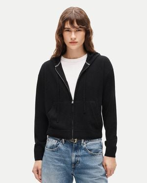 J.Crew Cashmere Full-Zip Hoodie - Black