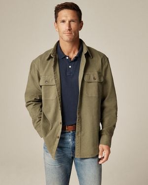 J.Crew Garment-Dyed Twill Overshirt - Natural
