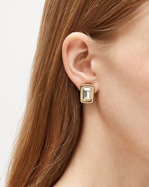 J.Crew Mixed-Metal Square Earrings - Brown