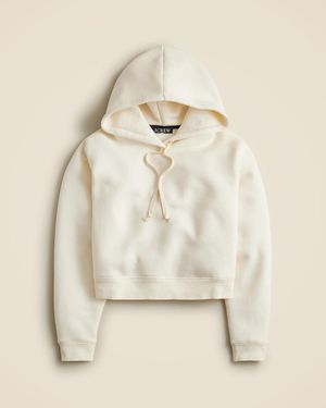 J.Crew Heritage Fleece Cropped Hoodie - Natural