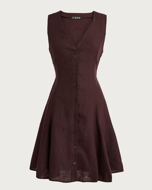 J.Crew Linen Mini Dress - Brown